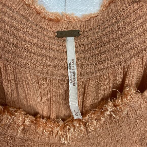 Free People Peach See Ya There Oversized Mini Dress Sz.L - Picture 10 of 16